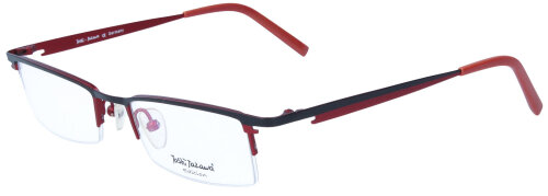 JOSHI JAZAWA - 105 C2 Unisex-Brillenfassung aus Metall in Schwarz/Rot  50-18