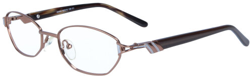 A0403 Damen - Brillenfassung mit Federscharnier in Gold-Braun 52/18