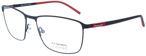 Morel - LIGHTEC - 30215L NR10 Brillengestell aus Metall Schwarz/Rot 58/18