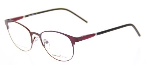 Elegante Damen - Brillenfassung BW 63 - 903803 aus Metall in Rot mit Federscharnier