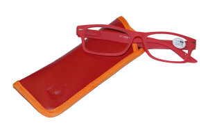 Nerd-Brille KANA in Rot aus flexiblem Kunststoff mit...