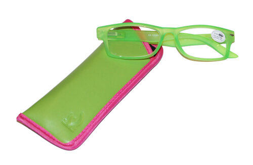 Nerd-Brille KANA in Grün aus flexiblem Kunststoff mit individueller Stärke
