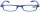 Schicke Fertiglesebrille mit Federscharnier aus mattem Kunststoff in Blau inkl. Etui mit Reißverschluss - "Zipper"