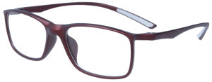 Schicke Brille KNOPPI in Braun-Matt aus robustem Kunststoff mit individueller Stärke