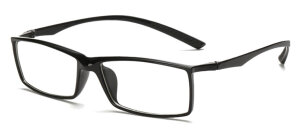 Klassische Brille MALTE in Schwarz Glänzend aus...