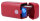 Praktische Fertiglesehilfe in Rot faltbar mit ausziehbaren Bügeln und Blaulichtfilter "Luca"