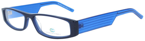 Schmale Brille CC 2074-770 in Schwarz - Blau aus Kunststoff optional mit individueller Stärke