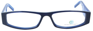 Schmale Brille CC 2074-770 in Schwarz - Blau aus Kunststoff optional mit individueller Stärke