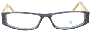 Schmale Brille CC 2074-610 in Grau - Gelb aus Kunststoff optional mit individueller Stärke