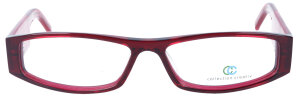 Schmale Brille CC 2074-990 in Bordeaux - Rot aus Kunststoff optional mit individueller Stärke