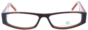 Schmale Brille CC 2074-640 in Braun - Orange aus Kunststoff optional mit individueller Stärke