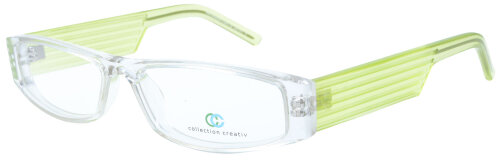 Schmale Brille CC 2074-080 in Transparent - Grün aus Kunststoff optional mit individueller Stärke