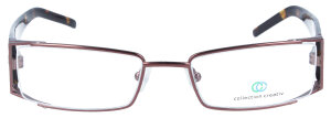 Damenbrille CC 1394-660 in Bronze aus Metall mit breiten Kunststoffbügeln optional mit individueller Stärke