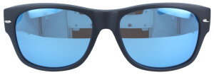 Jonathan Paul Cool Classic Überbrille - rechteckig in Satin Black - Blue Mirror