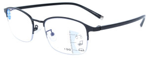 Klassische Fertiggleitsichtbrille Blake - Lesebrille - Arbeitsplatzbrille in Schwarz