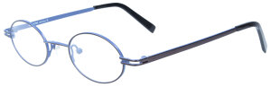 Stylische Retro Brille POTTER SCHWARZ-BLAU" aus Metall mit individueller Stärke