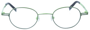 Stylische Retro Brille "HERMINE DUNKELGRÜN-HELLGRÜN" aus Metall mit individueller Stärke