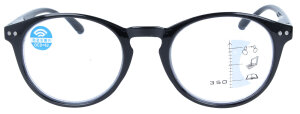 Praktische Gleitsichtbrille "Aiden" - erweiterte Fertiglesehilfe / Lesebrille | Arbeitsplatzbrille in Schwarz + 1,00 dpt