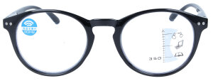 Praktische Gleitsichtbrille "Aiden" - erweiterte Fertiglesehilfe / Lesebrille | Arbeitsplatzbrille in Schwarz + 3,00 dpt