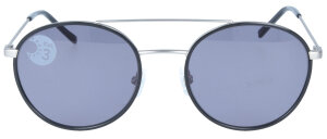 Stylische Sonnenbrille RICO in Silber-Schwarz aus Metall