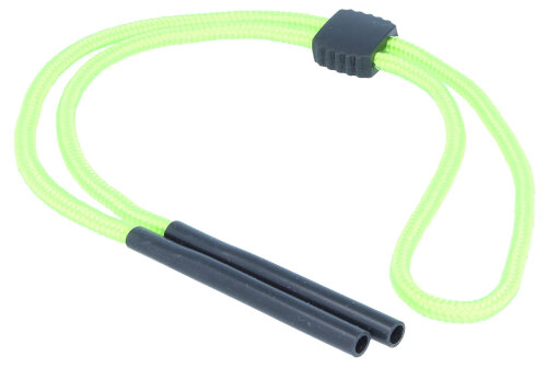 Justierbares Brillenband mit Grip - Stopper und Tube - Endstück in Neongrün