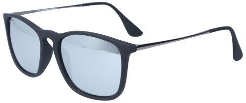 Schicke Montana Eyewear Sonnenbrille MS34 aus Kunststoff in Schwarz mit Silber verspiegelten Gläsern