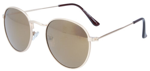 Elegante Montana Eyewear Sonnenbrille MS92B aus goldenem Metall mit Soft-Etui
