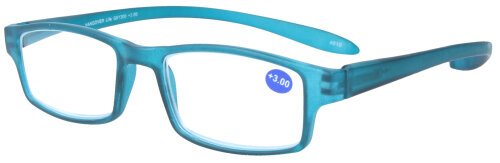 Fertiglesebrille aus Kunststoff HANGOVER LIFE mit extra langen Bügeln in Blau