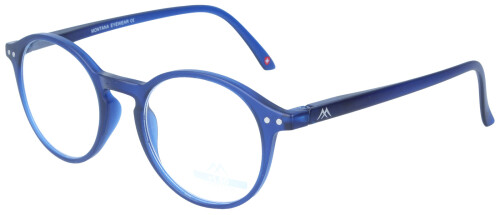Moderne Kunststoff - Lesebrille MR65 in Blau von "Montana" mit Federscharnier + 1,00 dpt