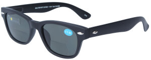 Angesagte Sonnenbrille mit praktischem Nahteil / Leseteil in Schwarz "Multisport"