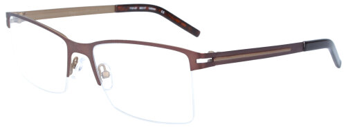 Zeitlose Herren - Brillenfassung 7101-81 in Braun mit Federscharnier