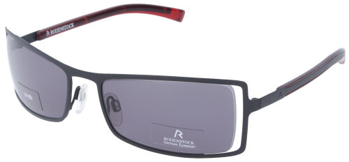Stylische Rodenstock Sonnenbrille R1242 C in Schwarz-Rot mit grauer Tönung UV 400