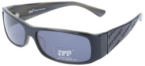 Moderne Sonnenbrille in Schwarz mit grauer Tönung...