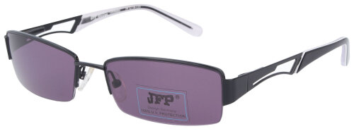 Moderne Sonnenbrille in Schwarz - Weiß  mit violetter Tönung und 100 % UV - Schutz