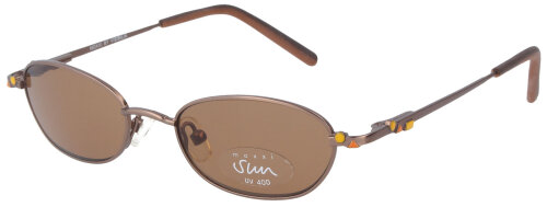 Filigrane Metall - Sonnenbrille in Bronze MOXXI 7055 123 mit 100 % UV - Schutz und Federscharnier
