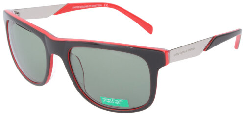 Stylische UNITED COLORS OF BENETTON Sonnenbrille BE 87803 in Grau - Rot