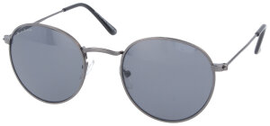 Runde Montana Eyewear Sonnenbrille S92 aus dunklem Metall...