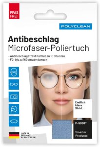 POLYCLEAN 1x Antibeschlagtuch - PFAS-freies Antifog-Tuch...