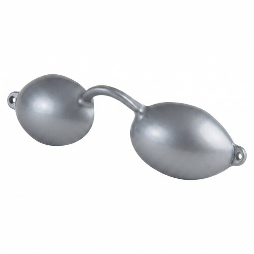Solariumbrille / UV-Schutzbrille in Silber inkl. Band aus Silikon