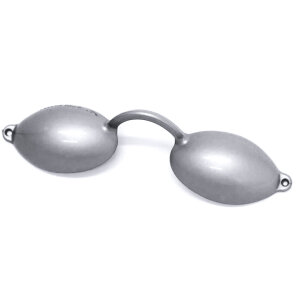 Solariumbrille / UV-Schutzbrille in Silber inkl. Band aus...