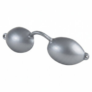 Solariumbrille / UV-Schutzbrille in Silber inkl. Band aus...