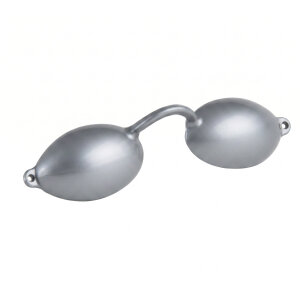 Solariumbrille / UV-Schutzbrille in Silber inkl. Band aus...