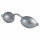 Solariumbrille / UV-Schutzbrille in Silber inkl. Band aus Silikon