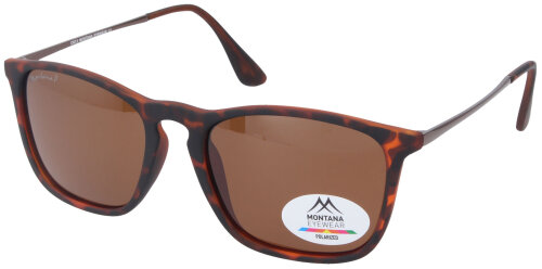 Havanna-Braune Montana Eyewear Sonnenbrille MP34C aus Kunststoff mit polarisierenden Gläsern