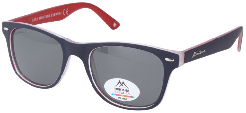 Montana Eyewear Sonnenbrille MP10J in Dunkelblau/Rot mit polarisierenden Gläsern