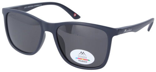 Dunkelblaue Montana Eyewear Kunststoff-Sonnenbrille MP6B mit Federscharnier - polarisierend