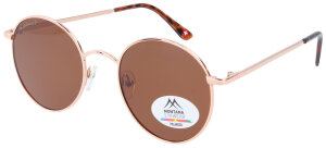 Roségoldene Montana Eyewear Panto-Sonnenbrille...