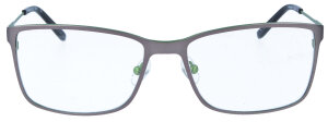 Elegante Einstärkenbrille LUNA in Grau-Grün aus hochwertigem Edelstahl mit individueller Stärke