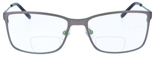 Elegante Bifokalbrille LUNA in Grau-Grün aus...