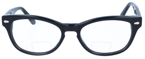 Bifokalbrille AGNES in Schwarz aus stabilem Kunststoff mit Federscharnier und individueller Stärke